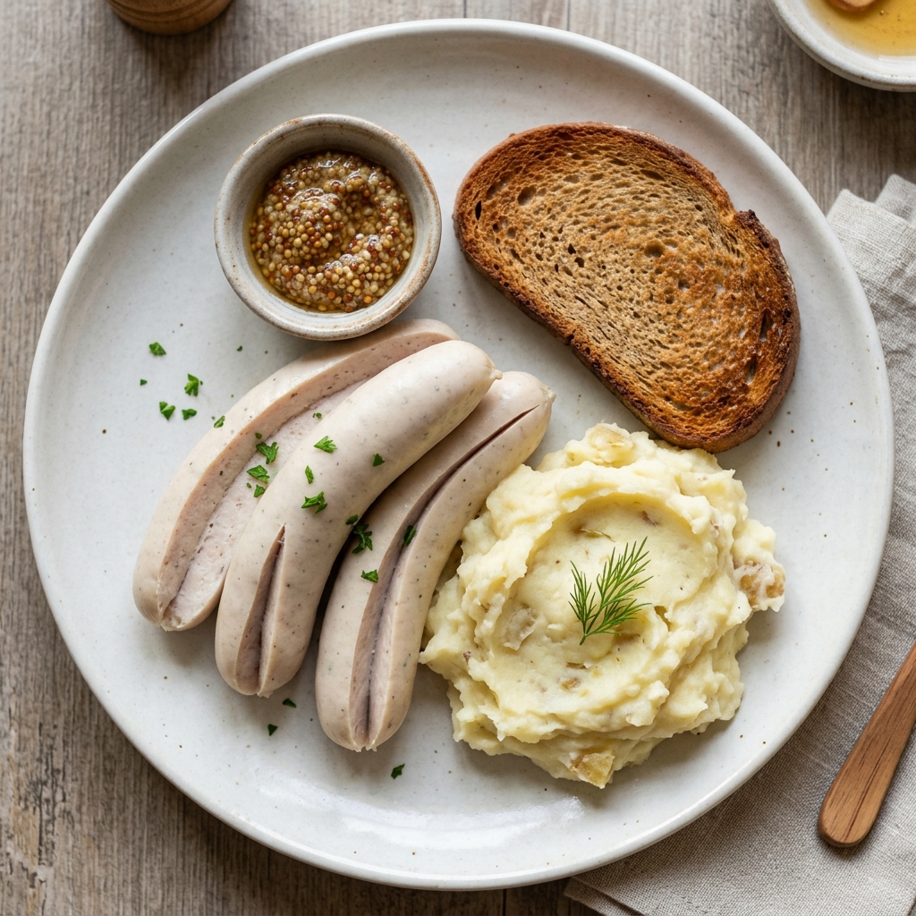 바이스 부어스트 맛있게 먹는 법 완성 음식 사진